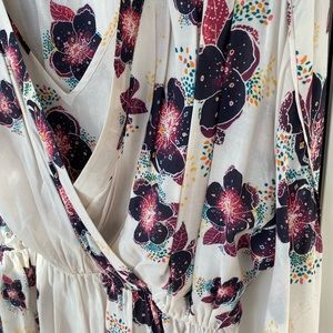 FREE PEOPLE Floral bell sleeve top